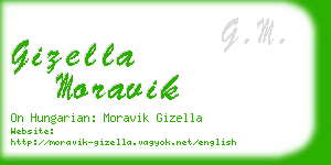 gizella moravik business card